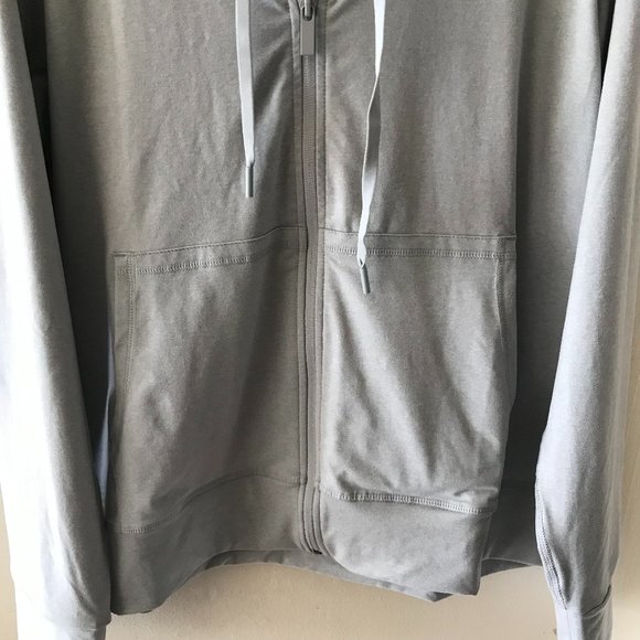 Yogalicious Lux Heather Gray Zip Front Drawstring  Long-sleeve Hoodie Sz XXL - Picture 6 of 16
